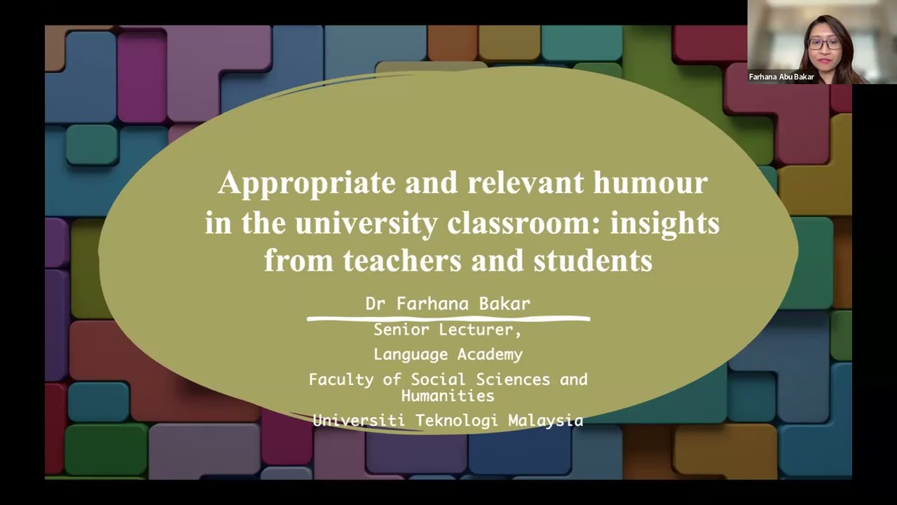 Appropriate and relevant humour in the university classroom: inights from teachers and students